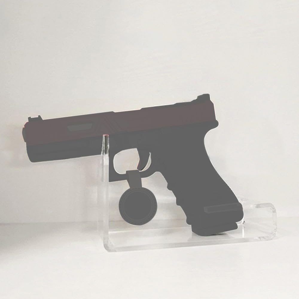 DONGKER Supporto per Pistole, 2 Pezzi Porta Pistola in Acrilico Trasparente, Supporti per Pistole Revolver, Modello di Pistola Giocattolo