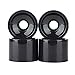 NONMON 4Pcs Profi Longboard Skateboard Rollen 70mm 80A,Ersatz Räder Set,Replacement Wheels für Cruiser Snakeboard Waveboard Pennyboard,Schwarz