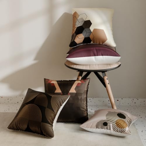 Image of Stoa Paris Cushion Cover Set of 5, Home Decor for Sofa, Bed & Living Room, Digital Printed Cushion Cover 16 Inch x 16 Inch, Soft Touch Finish, Hidden Zip Closure, Cordelia's Heart - Cordelia
