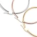 FIBO STEEL 3 Pairs Stainless Steel Large Hoop Earrings Set for Women 50mm
