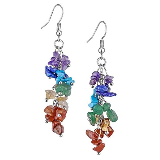 Nupuyai Natural Tumbled Stones Earrings