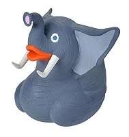 Wild Republic Rubber Duck Elephant, Multicolour, 4"