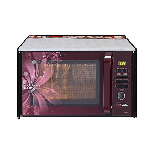 Image of DREAM KING Stylish Design & Printed Microwave Oven Cover Full Closure |waterproof & Dustproof Oven Cover Suitable for All Models - Multicolour SA60