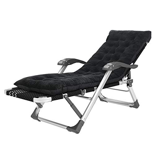 Chaise longue de jardin inclinable multiposition transat extérieur confortable