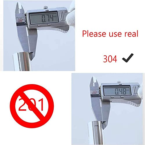 Stretchable 304 Stainless L Shaped Bathroom Bathtub Corner Shower Curtain Rod Rack Drill Free Install, Bathroom, Clothing Store, Private Space Wall(28.55"-39.37"X 43.3"-66.92") #TOP3