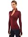 PattyBoutik Women's V Neck Long Sleeve Polo Shirt (Burgundy XS)