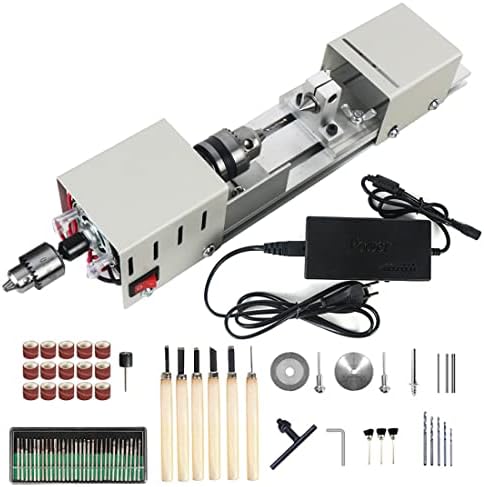 Tool Lathe Standard 未处理 Mini Lathe Machine for DIY Wood and Metal Projects, 6 in 1 Multi-Functional Tool for Carving, Grinding, Drilling, and Bead Making