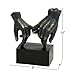 Deco 79 Polystone Hands Decorative Sculpture Weathered Patina Linked Home Decor Statue with Block Base and Gold Accents, Accent Figurine 9