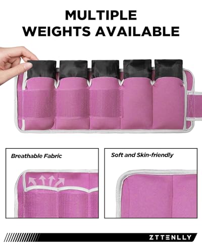 Image of Adjustable Ankle Weights for Women Men and Kids | 1 Pair 5 10 15 18 20 Lbs Leg Wrist Ankle Weight Straps for Yoga, Walking, Running, Aerobics, Gym, Dance, Pilates, Cardio