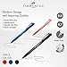 Faber-Castell Click X Ball Pen Pack of 4 (0.5/0.7mm - Black/Blue/Red) -Super Smooth, Comfort Grip, Water Resistant, Developed with German Ink Pen, Smear Free Pen (0.7mm (Black))
