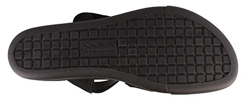 Ecco Damara Sandal, Sandalias con Punta Abierta Mujer, Negro (Warm Grey/Black), 36 EU