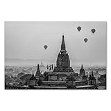 Postereck   1968   Myanmar, Birmanie Bouddhisme Asie Ballon Temple. Art Mural Impression – Décoration voyage, spirituelle, Poster   Affiche   DIN A4 21,0 cm x 29,7 cm