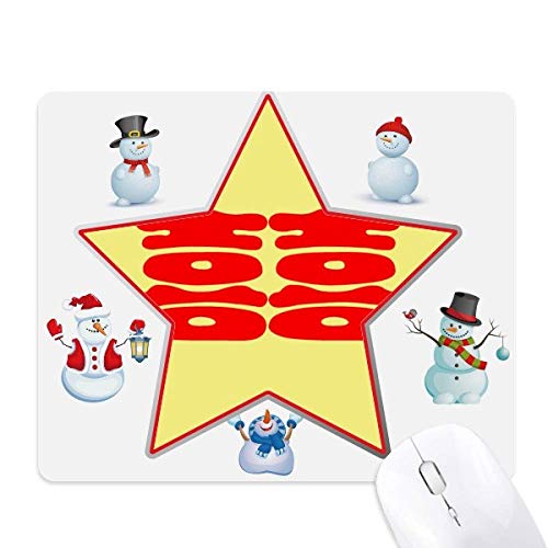 Tapis de souris mariage chinois motif bonhomme de neige étoile