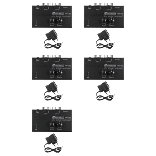 Preamplificador de fono PP500 mini preamplificador phono con potenciómetro y adaptador europeo