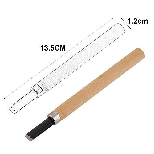 Miniatura 3 de Gasea 12 Set Cinceles Cuchillo De Talla De Madera A Mano Herramientas, Cuchillo De Trinchar Hecho A Mano Para Diy Mango De Madera De Herramientas Wax Carving