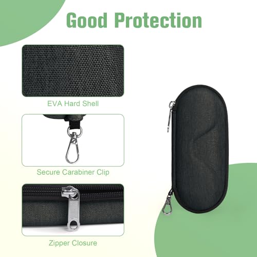 Image of Bukere Sunglasses Case, Hard Shockproof Glasses Case with Secure Strap & Carabiner Hook, Eyeglasses Storage Organizer