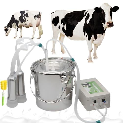 Trayeuse électrique automatique pour vache avec seau en acier inoxydable et batterie 5200 mAh