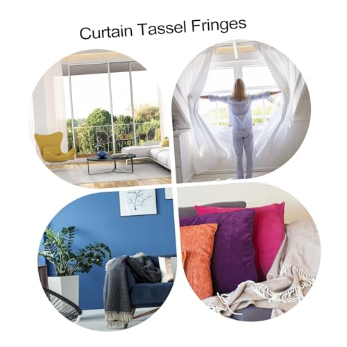 Frange de polyester pour coussins et rideaux - Facile à couper et coudre sans s'effilocher - 5