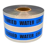 ACE Supply Underground Water Line Detectable Tape - Detectable Underground Tape - 6 Inch x 1000 Ft Length, 5 Mil - Buried Water Line Utility Marking Tape