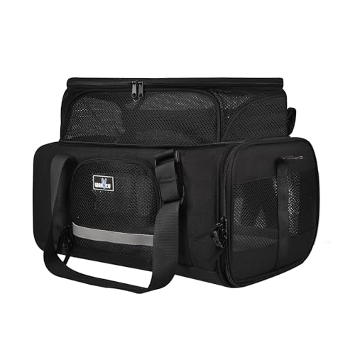 Wakytu Pet Carrier for Small Dogs Cats Airline Approved Top Expand Space 900D Oxford Fabric Wear Resistant and Scratch Resistant Car Travel Foldable by wakytu - Used condition - US$35.76