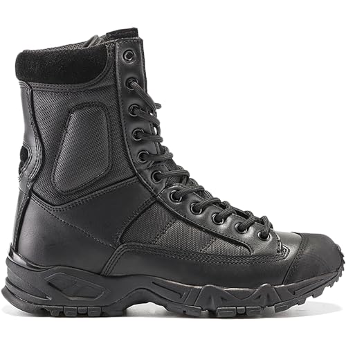 Men Military Tactical Shoes Outdoor Combat Boots Breathable Walking Boots Camping Lace-up Boots Trekking Hiking,Black-44