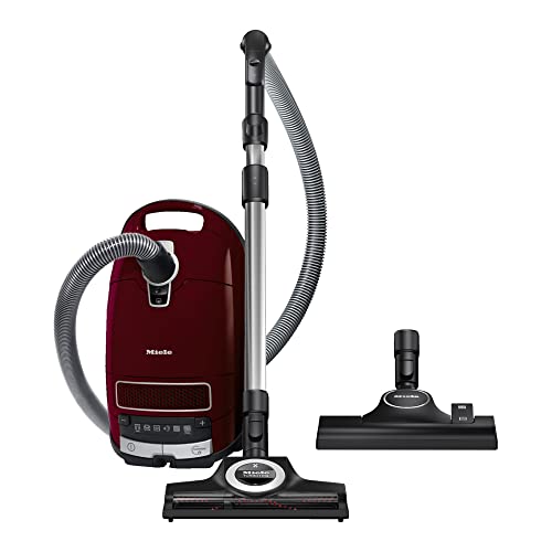 Miele Complete C3 Cat&Dog PowerLine aspirateur traîneau avec sac et moteur Power Efficiency, turbobrosse pour les poils d'animaux, filtre neutraliseur d'odeurs, couleur Rouge Mûre