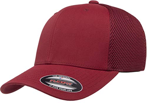 Flexfit unisex adult Flexfit Ultrafibre Airmesh Fitted Cap Hat, Maroon, Large-X-Large US