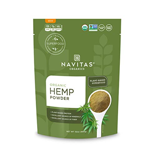 Organic, Non-GMO Hemp Powder by Navitas Organics - 32 oz. Bag with 30 Servings of Cold-Pressed, Gluten-Free Superfood
