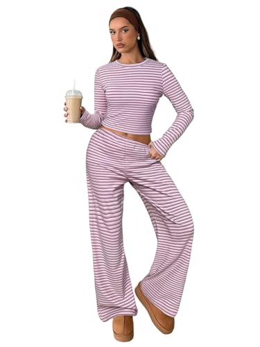 Conjunto a rayas para mujer que busca comodidad sin perder estilo