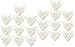 FRECI 20pcs Loving Heart Natural Rattan Wicker Balls Handmade Ornament Crafts, Bowl, Rabbits, Parrot, Bird Toys