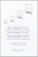 BIBLE ET INFORMATIQUE : LE TEXTE. 2051007691 Book Cover