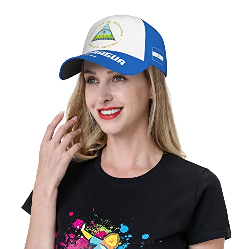 Gorra béisbol bandera Nicaragua ajustable negra unisex miniatura 7