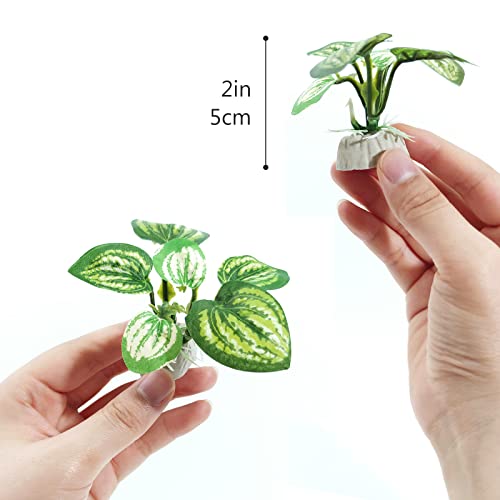 Vtapliea 4Pcs Aquarium Plants Fish Tank Decorations Betta Silk Plastic Plants For Aquarium Decor #TOP2