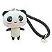 Sweet Home doux Panda jouet Porte-clés Porte-clés Pendentif pour bracelet cuir clés de voiture, Panda & Black strap