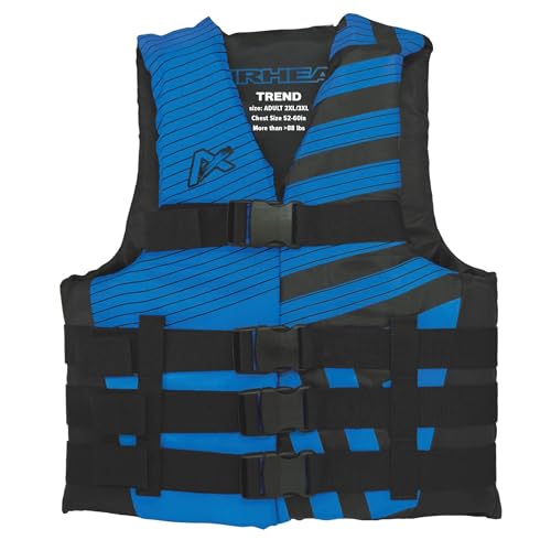 Airhead Mens Trend Life Jacket Coast Guard Approved 2X-Large/3X-Large Blue