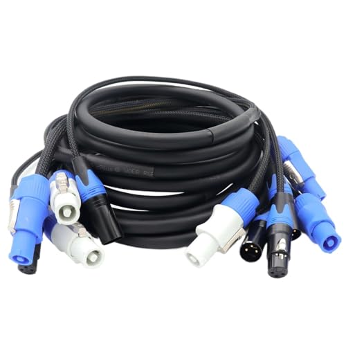 XLR DMX Line &amp; PowerCON in/Out Combo Cable – Audio Signal &amp; Speaker Control for Mobile Stage, DJ Shows &amp; Moving Heads(5)