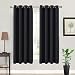 Balichun 99% Blackout 2 Panels Curtains Thermal Insulated Grommets Drapes for Bedroom 52 by 63 Inch Black