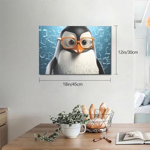Impression HD de qualité supérieure sur toile rigide de pingouin
