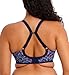 Elomi Women's Plus Size Energise Underwire Sports Bra with Racerback Conversion, Navy geo, 40HH