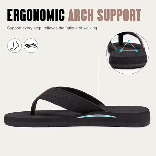 Image of FITORY Men's Flip-Flops, Thongs Sandals Comfort Slippers for Beach