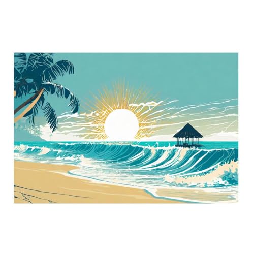 Tableau mural Rêve tropical GAEKKO pour une déco salon exotique 50x50