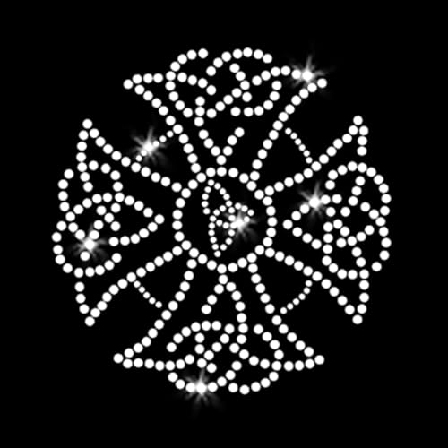 Celtic Cross Sparkly Irish Dance Limerick Iron-on Rhinestone Crystal Transfer by JCS Rhinestones