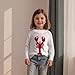 Giraropa Mommy and Me Outfits Lobster Long Sleeve Loose Knit Sweater Mom and Daughter/Son Family Matching Outfit Fall Clothes(Kids,3-4 Years,White)