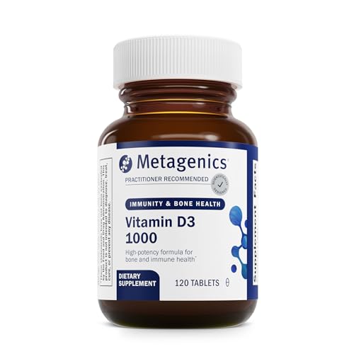 Metagenics Vitamin D3 1000 IU - Vitamin D Supplement for Healthy Bone Formation Cardiovascular Health and Immune Support - 120 Count