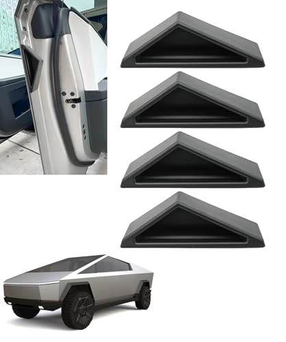 ZheYawin New Upgrade Fingerprint Resistant Door Handles Fits for 2024 Tesla Cybertruck Accessories(Matte Black)-4PCS