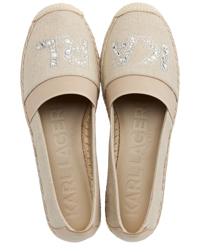 Image of Karl Lagerfeld Womens Manika Espadrille Sandal with Rhinestones