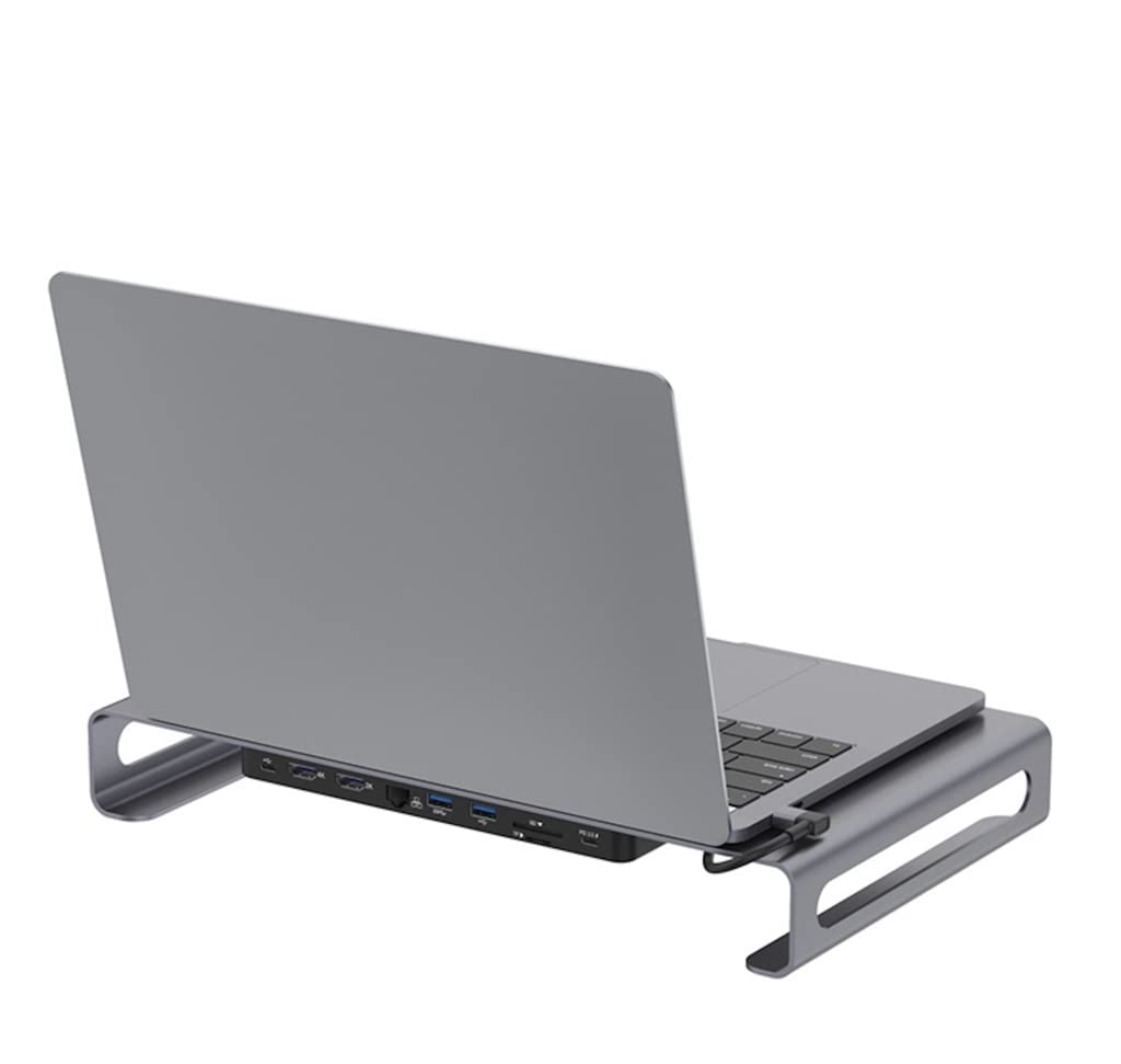 Hubs 9-in-1 USB C HUB Dock Station Aluminum Laptop Holder 4K Dual USB3 1 Tablet Stand USB Hubs