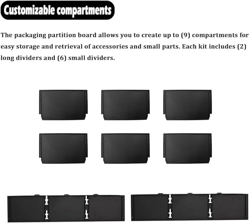 48-22-8473 Packout Dividers For Milwaukee Packout 3 Drawer Dividers Tool Box (Black-2 Pack)