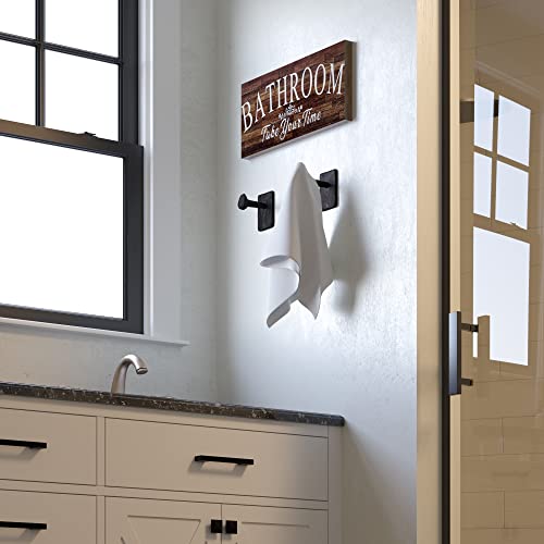 Rustic State 2XHUMAY024 Billow Wall Mount Cast Iron Hooks Coat Towel Bag Hat Hanger Multiuse Entryway Railroad Spike Rack Black Set Of 2 thumb #3