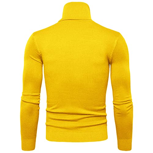 Men's Autumn and Winter Solid Soft Turtleneck Slim Sweater with Flexibility3